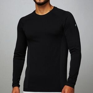 Fabletics Men's Charchoal  Long Sleeve Performance Tee Size L